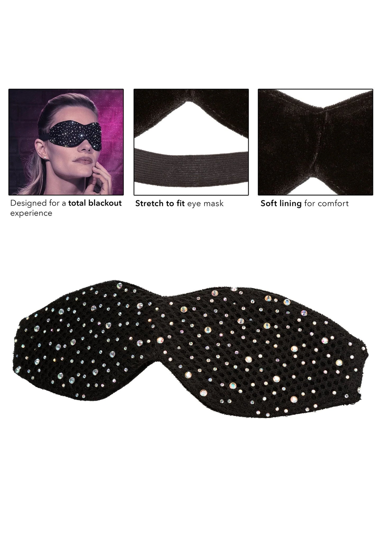 Beste vandaag nog: Radiance Blackout Eye Mask by CalExotics - bij Happytoys