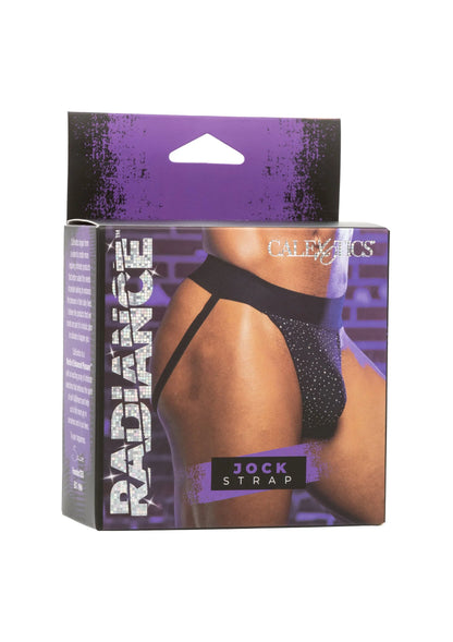 Verpakkingsdoos CalExotics Radiance jockstrap met zwarte mesh en steentjes