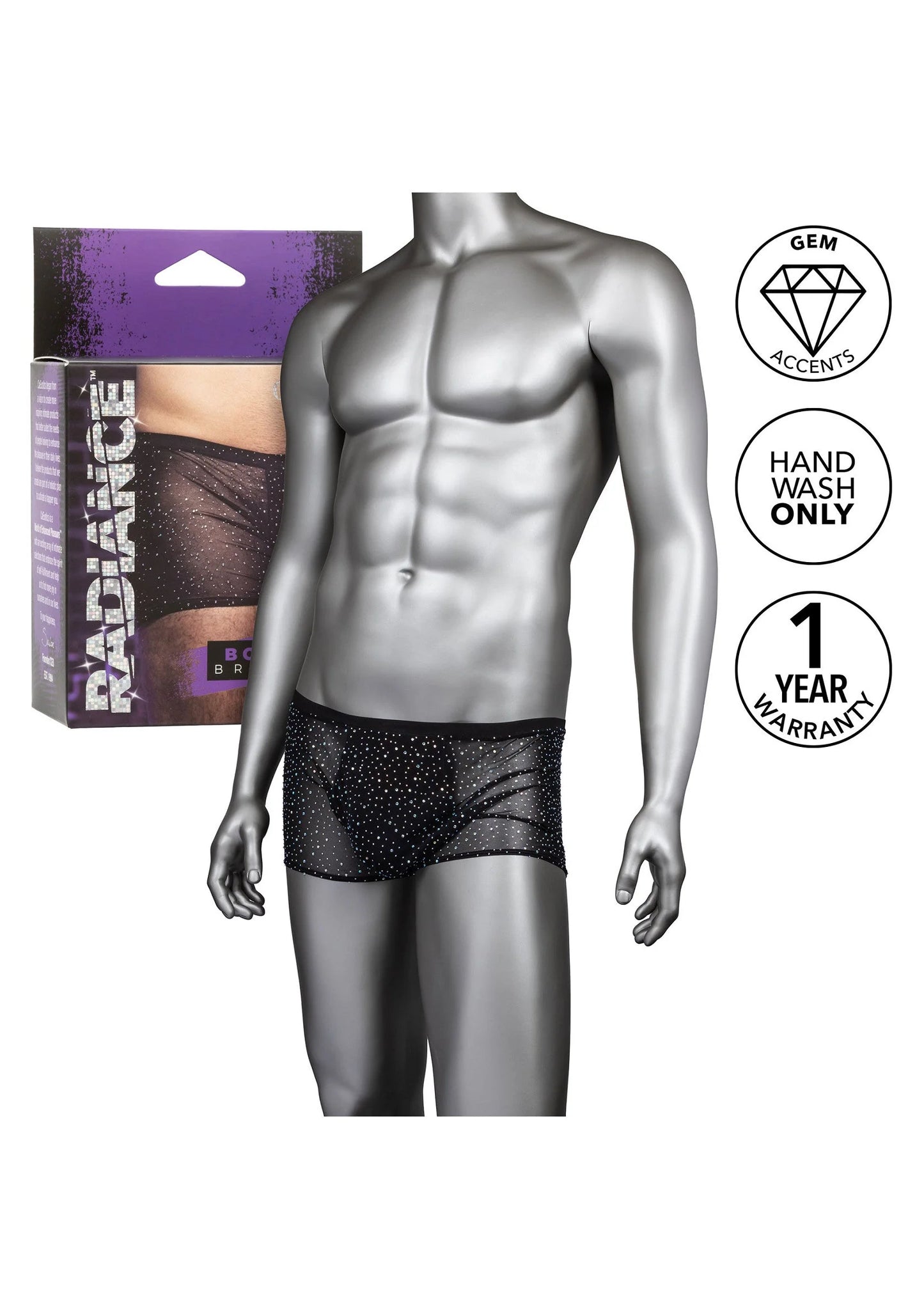 Beste vandaag nog: Radiance Boxer Briefs by CalExotics - bij Happytoys Sexshop: Toys for Feeling Happy & Easy 😊