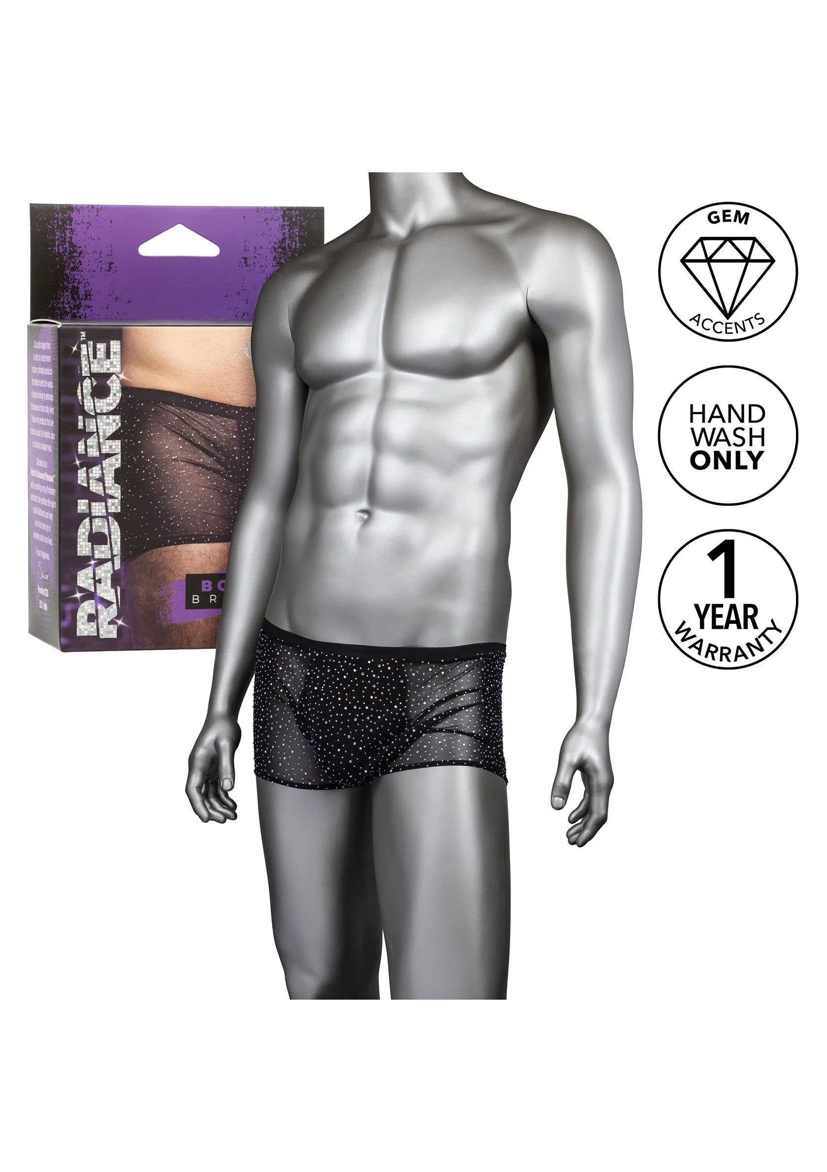 Beste vandaag nog: Radiance Boxer Briefs by CalExotics - bij Happytoys Sexshop: Toys for Feeling Happy & Easy 😊