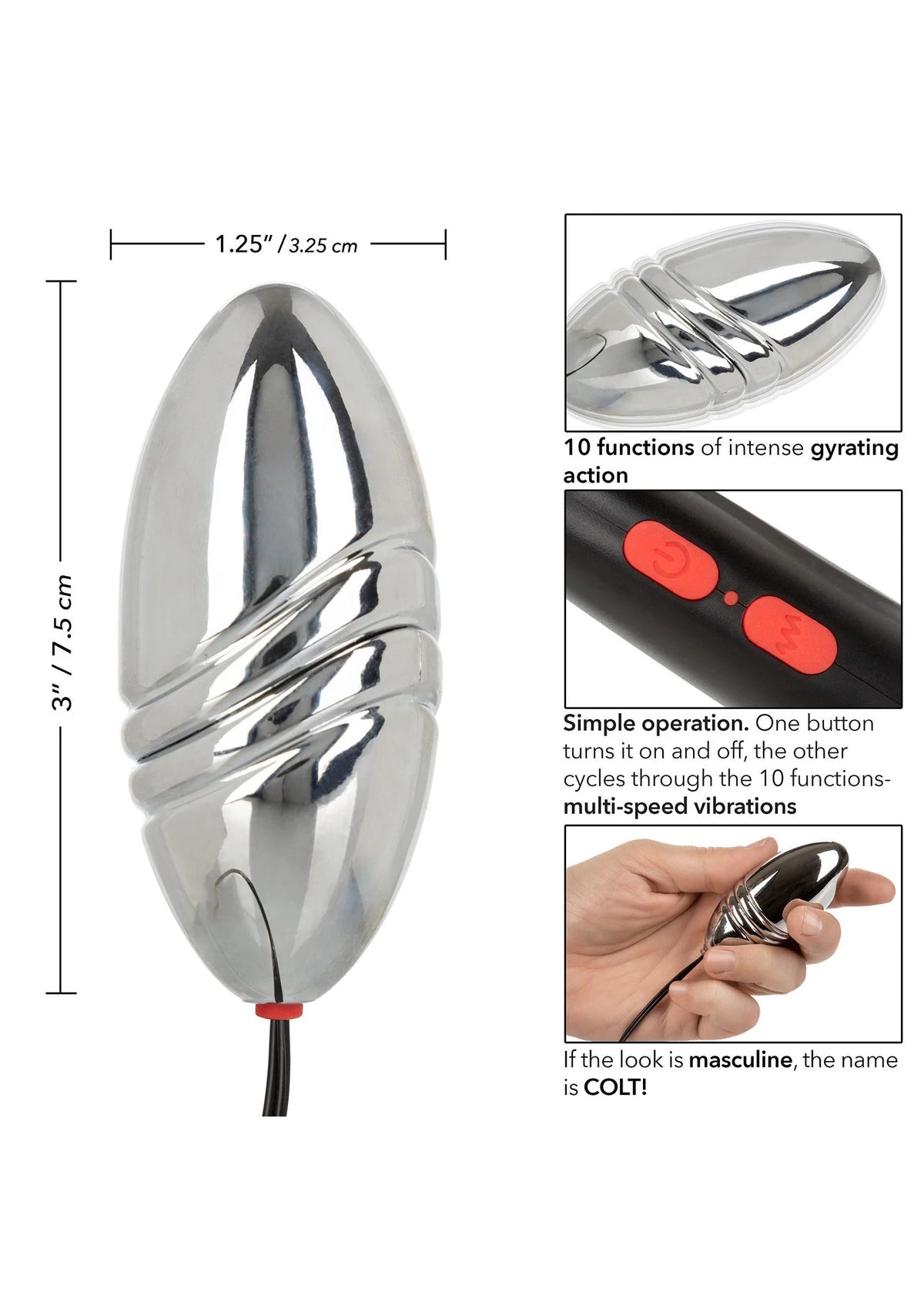 Beste vandaag nog: COLT Rechargeable Turbo Bullet vibrator by CalExotics - bij Happytoys