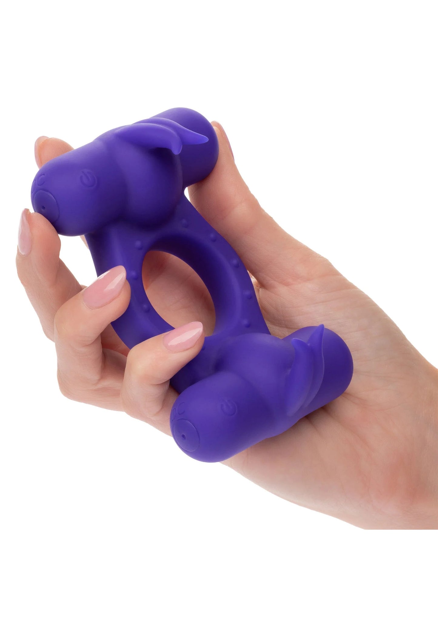 CalExotics siliconen stimulator, ringvormig met twee uiteinden, paars