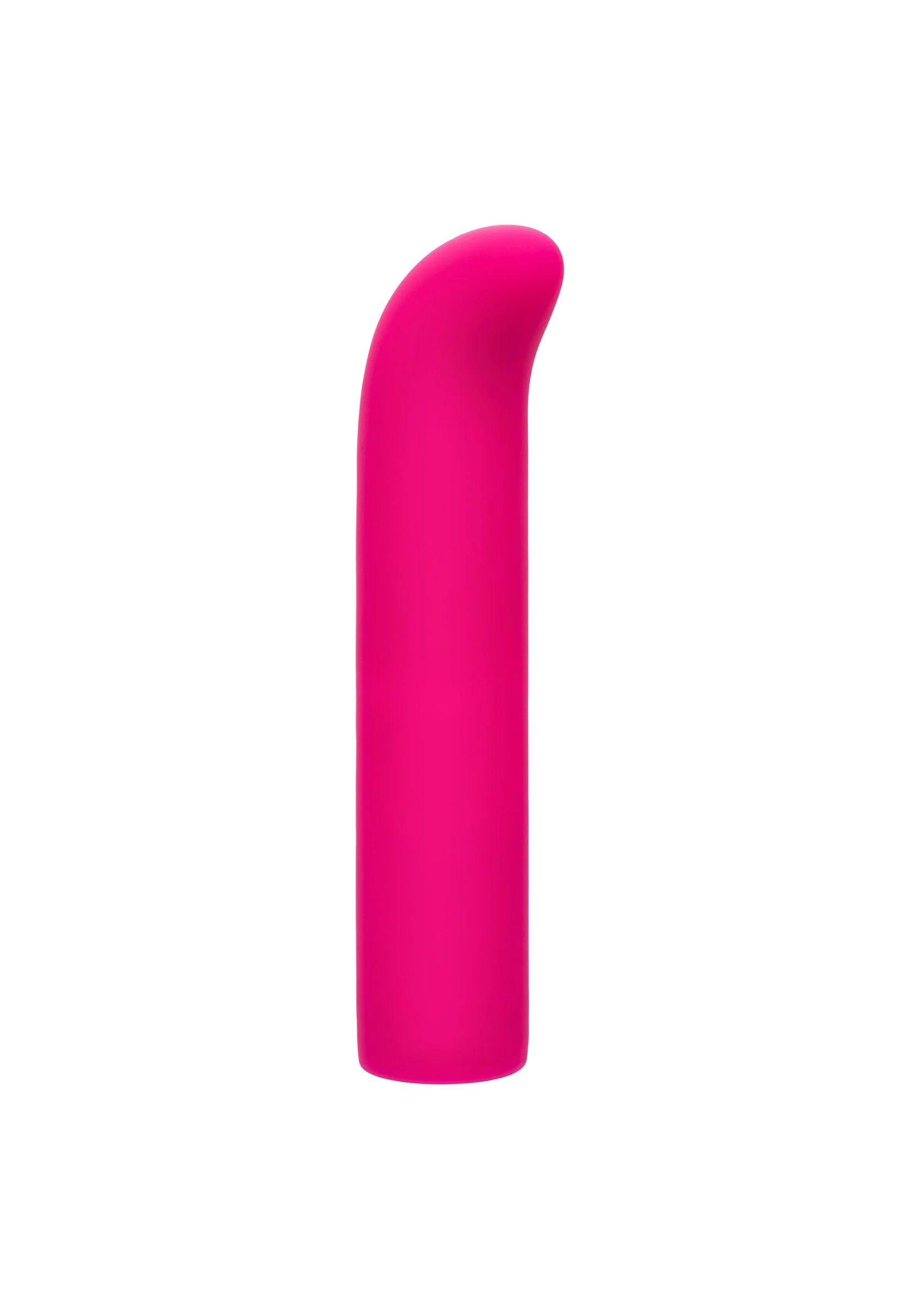 Roze CalExotics mini G vibrator, gladde silicone, gebogen vorm