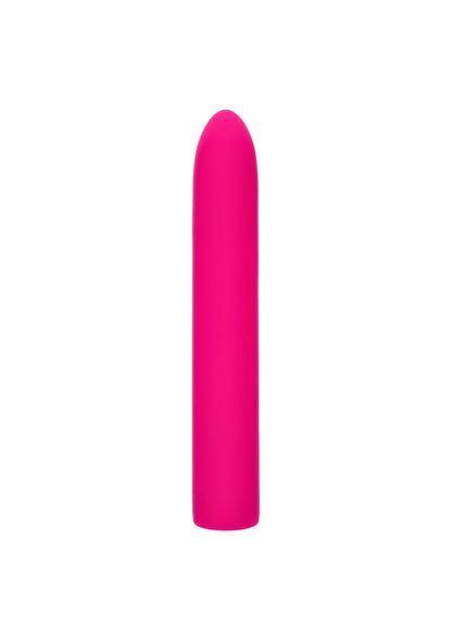 Roze siliconen vibrator staand, rechte langwerpige vorm