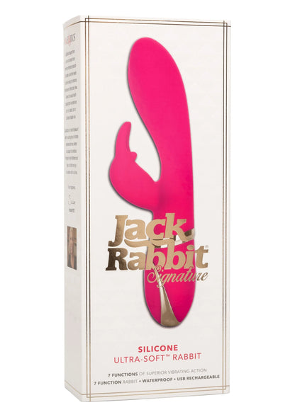 Beste vandaag nog: Jack Rabbit Signature Silicone Ultra - Soft Rabbit vibrator by CalExotics - bij Happytoys
