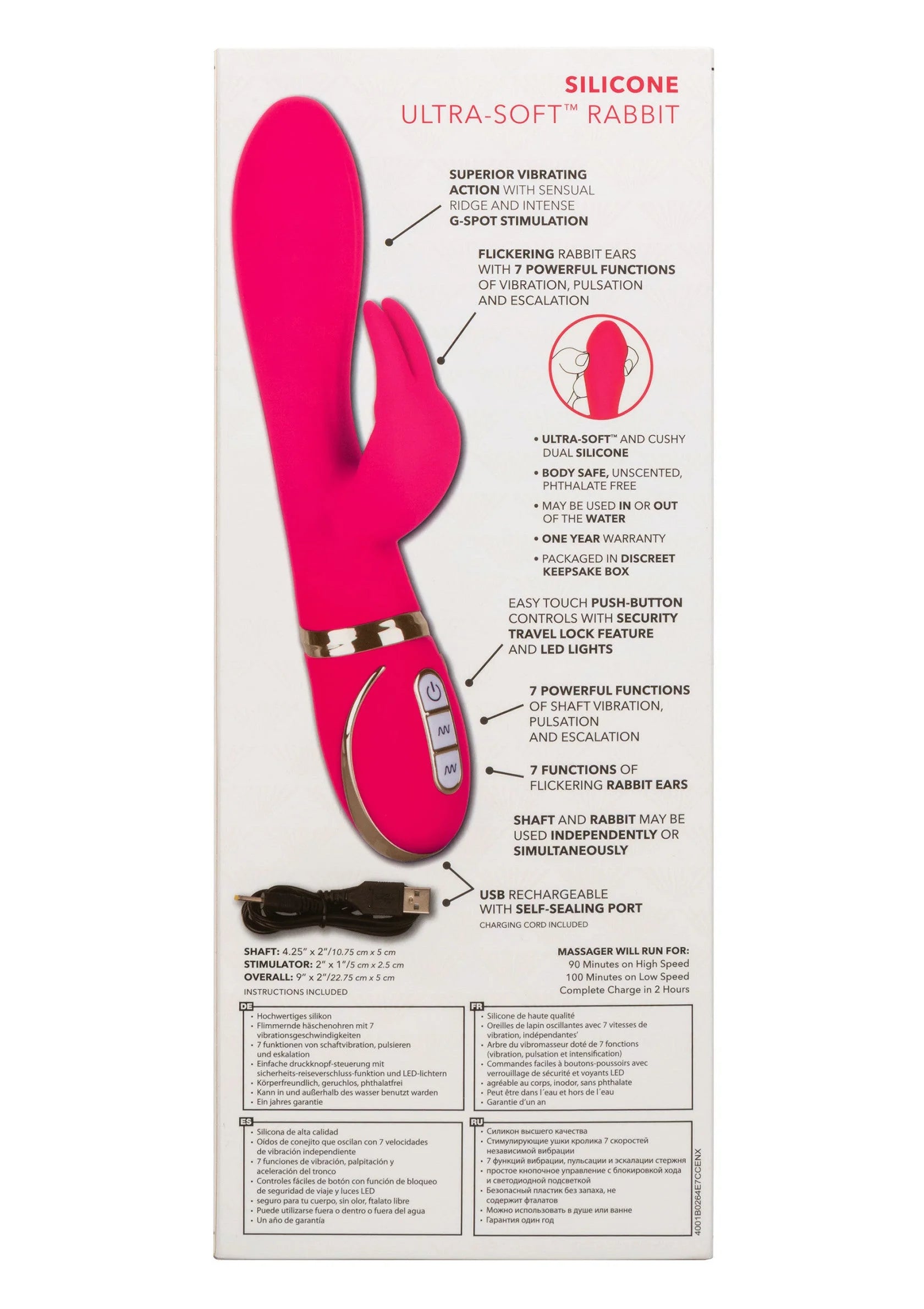 Beste vandaag nog: Jack Rabbit Signature Silicone Ultra - Soft Rabbit vibrator by CalExotics - bij Happytoys