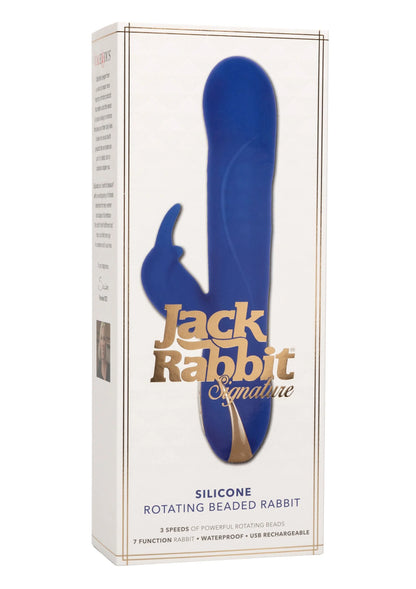 Beste vandaag nog: Jack Rabbit Signature Silicone Rotating Beaded Rabbit vibrator by CalExotics - bij Happytoys