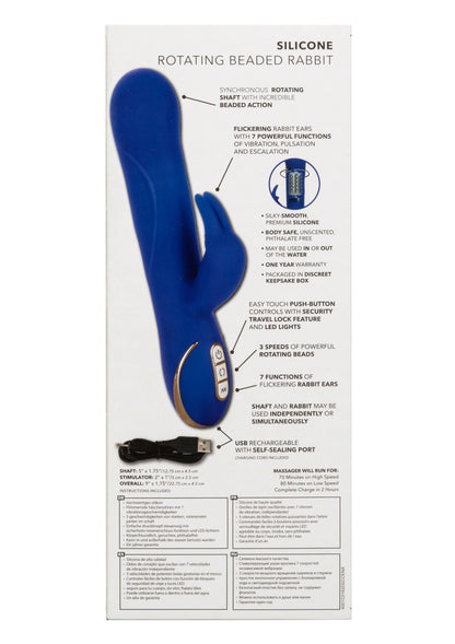 Beste vandaag nog: Jack Rabbit Signature Silicone Rotating Beaded Rabbit vibrator by CalExotics - bij Happytoys