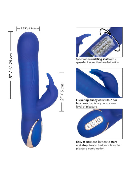 Beste vandaag nog: Jack Rabbit Signature Silicone Rotating Beaded Rabbit vibrator by CalExotics - bij Happytoys