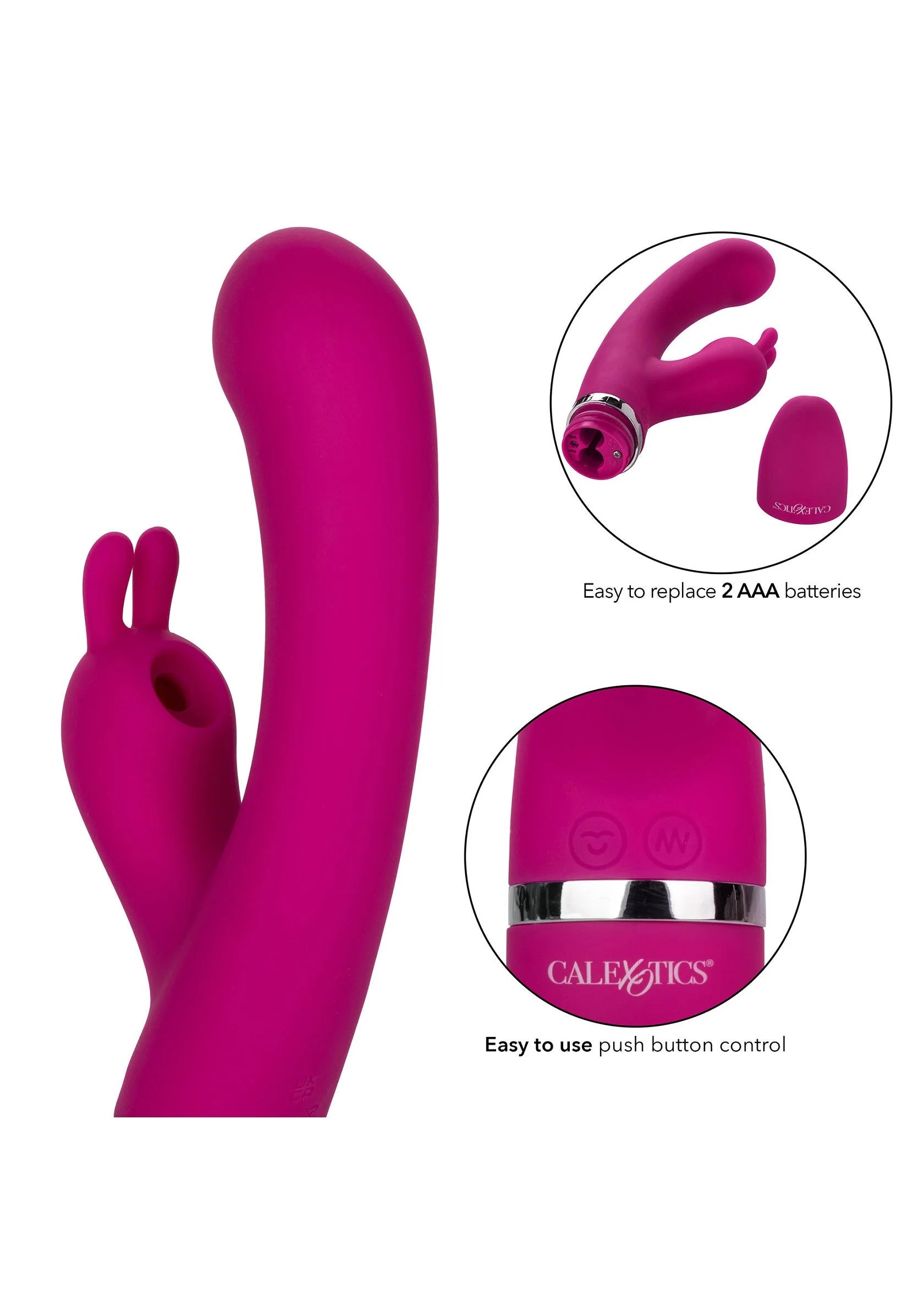 Beste vandaag nog: Foreplay Frenzy Bunny Kisser double action suction by CalExotics - bij Happytoys