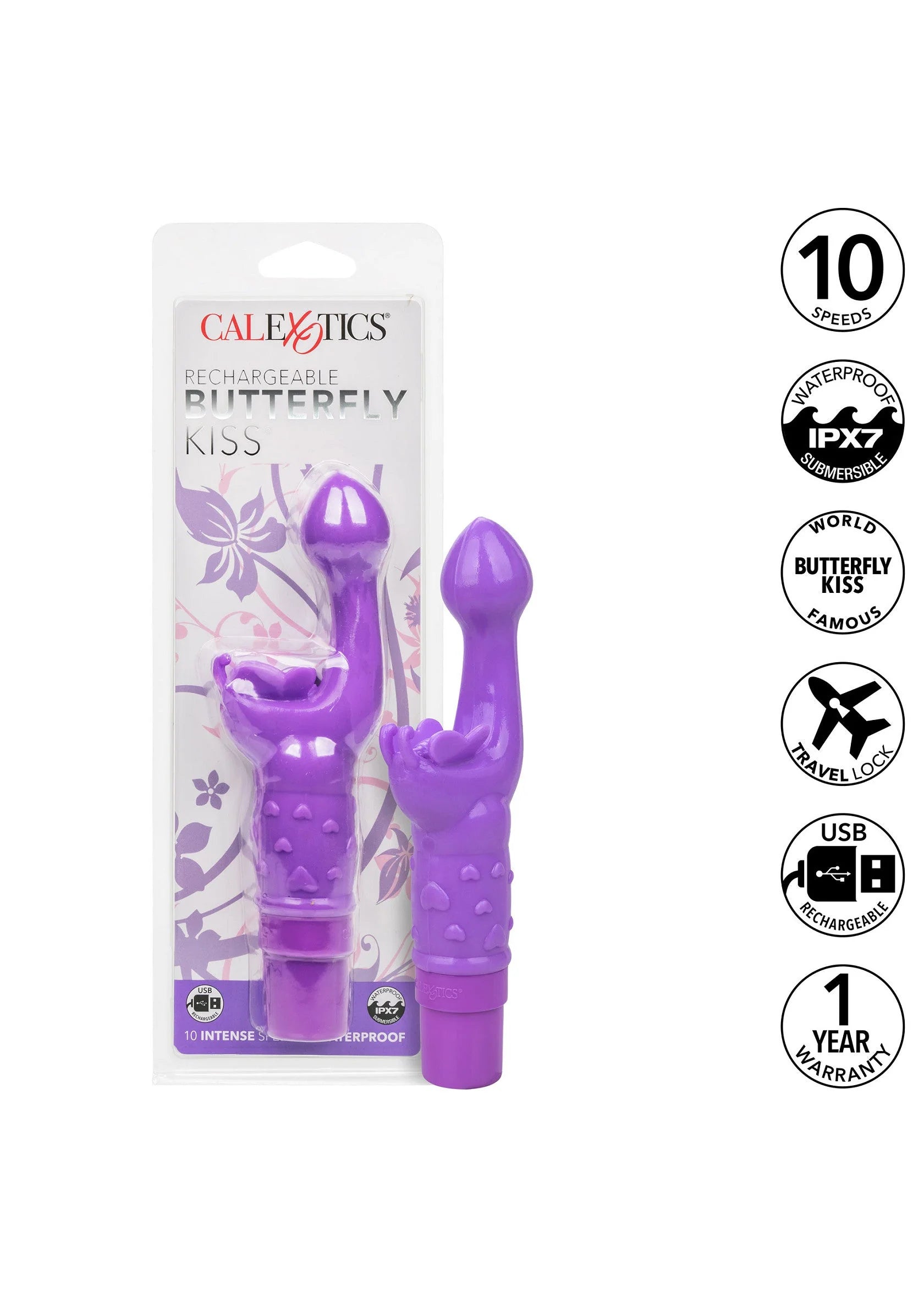 Bestel: Rechargeable Butterfly Kiss by CalExotics - bij Happytoys: de erotische sex webshop | liever Happy dan Easy ⭐⭐⭐⭐⭐