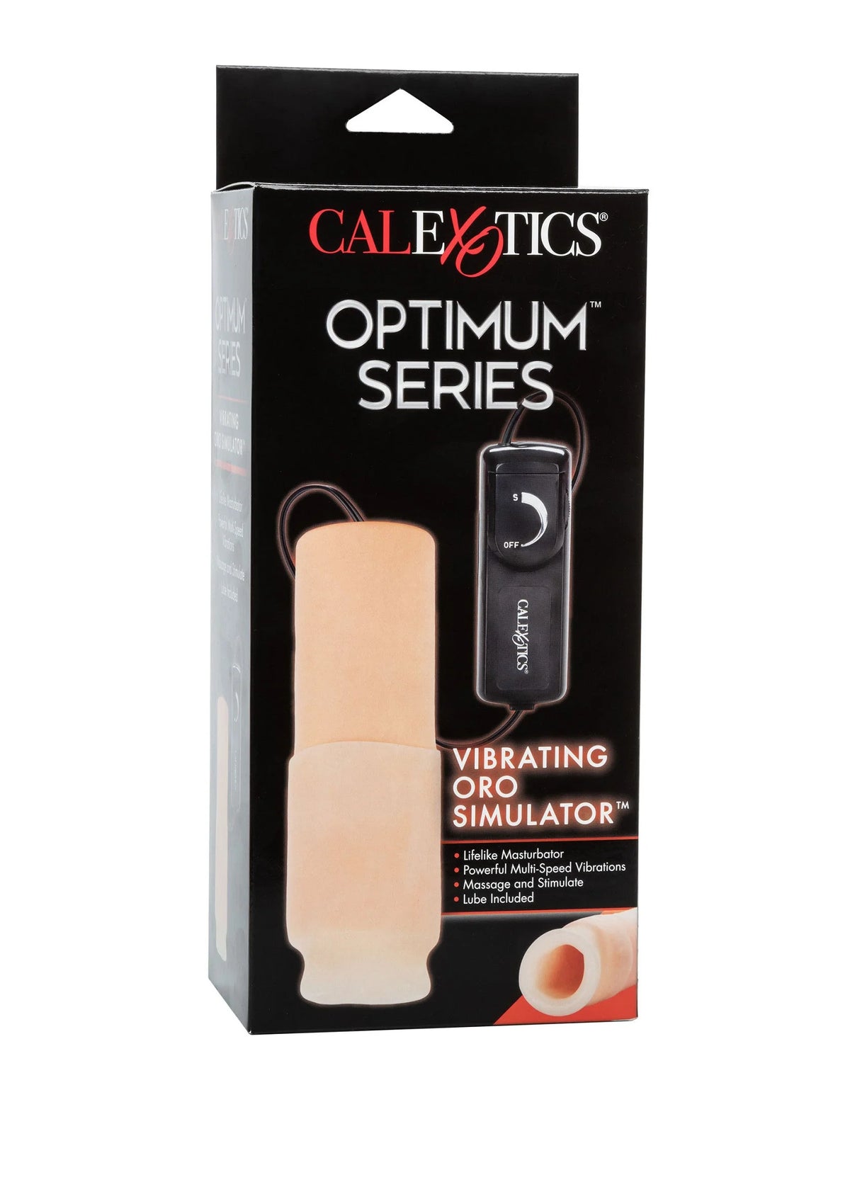 Verpakking van CalExotics Optimum Series met vibrator en bedieningsunit afbeelding