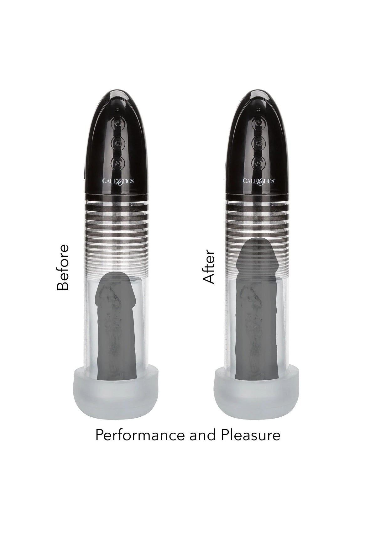 Automatische smart penis-pomp met zichtbare voor/na aanduiding