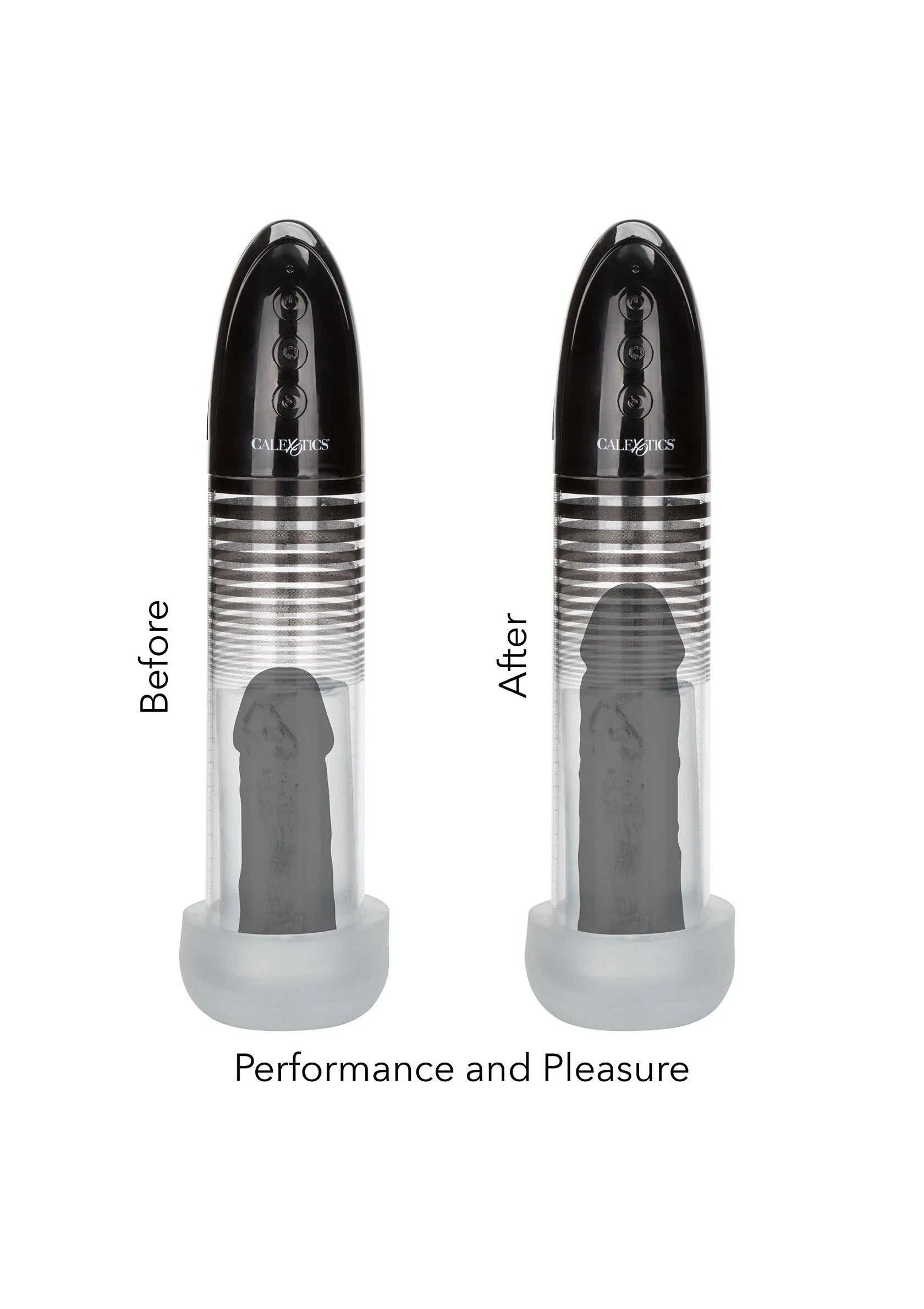Automatische smart penis-pomp met zichtbare voor/na aanduiding