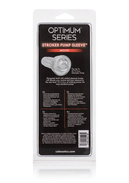 CalExotics Optimum Series stroker pomp-mouw verpakking, achterkant