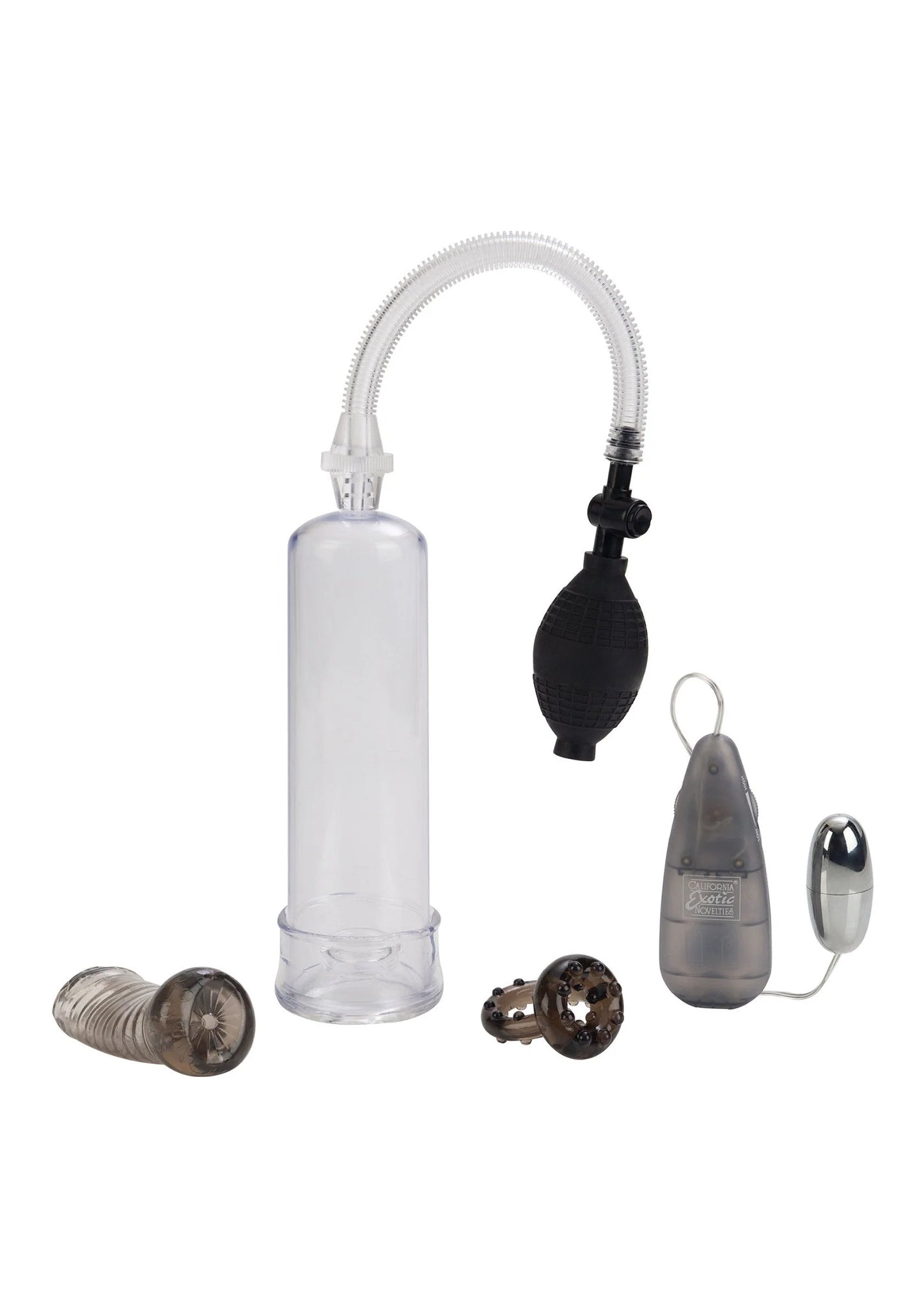 Erector-set setoverzicht: cilinder, pomp en meerdere metalen accessoires