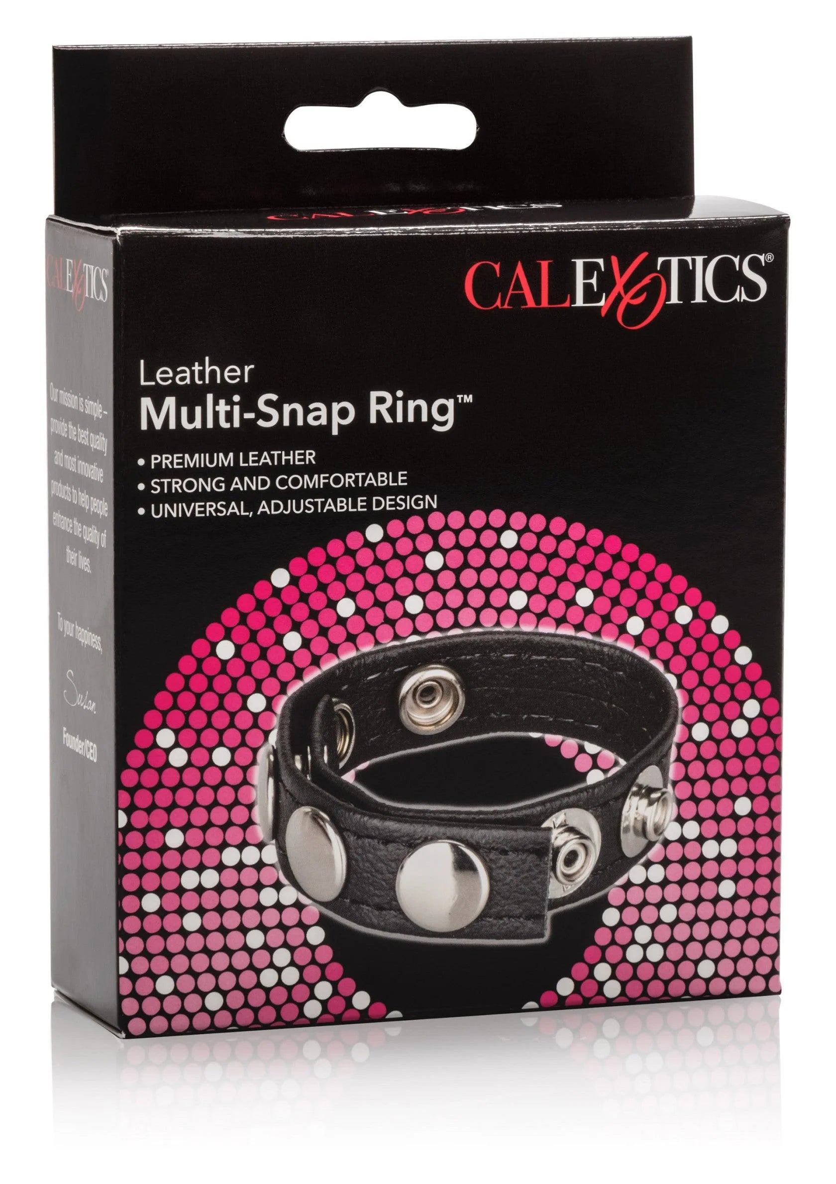 Beste vandaag nog: Leather Multi - Snap Ring by CalExotics - bij Happytoys
