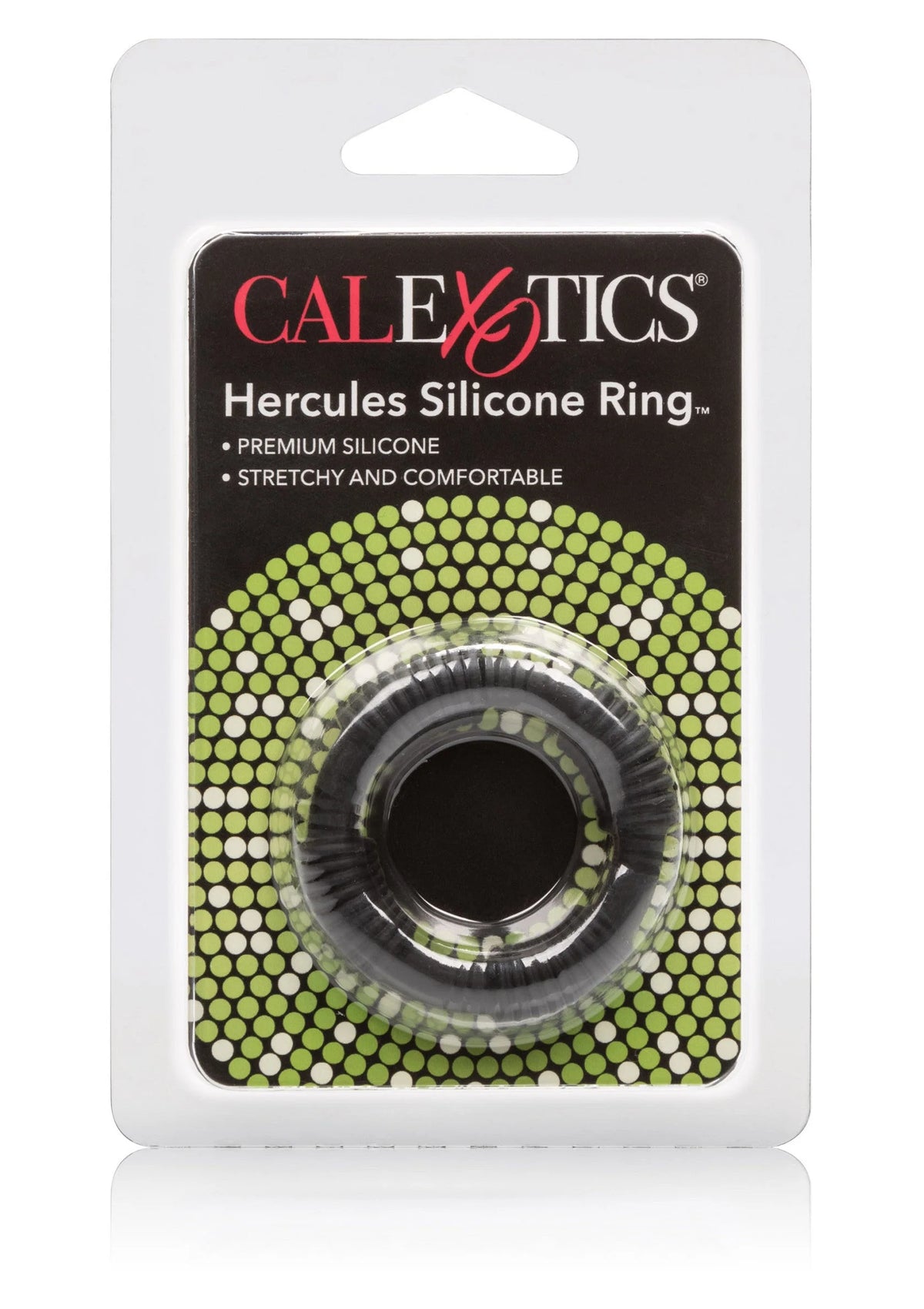 CalExotics verpakking met afbeelding van Hercules siliconen cockring