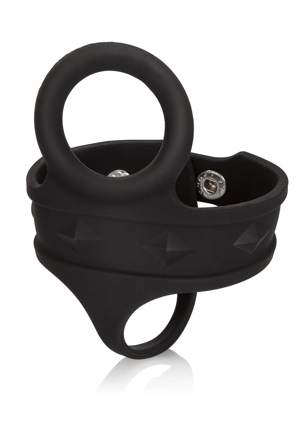 Beste vandaag nog: Silicone Tri - Snap Ball Spreader by CalExotics - bij Happytoys - Default Title - 12718 - BLACK