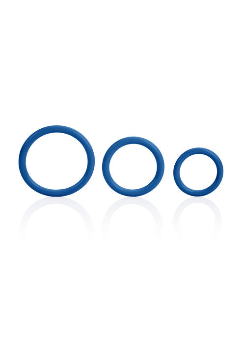 Beste vandaag nog: Tri - Rings by CalExotics Rings - bij Happytoys Sexshop: online sex shop for Feeling Happy & Easy 😊 - Blauw - 12720 - BLUE