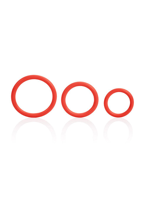 Beste vandaag nog: Tri - Rings by CalExotics Rings - bij Happytoys Sexshop: online sex shop for Feeling Happy & Easy 😊 - Rood - 12720 - RED