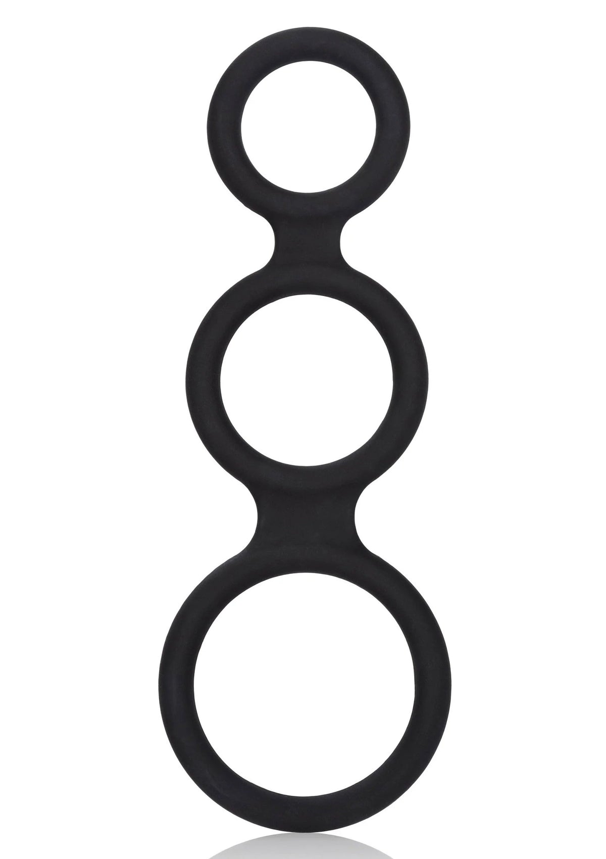 Anale plug met drie ronde ringen in mat zwart