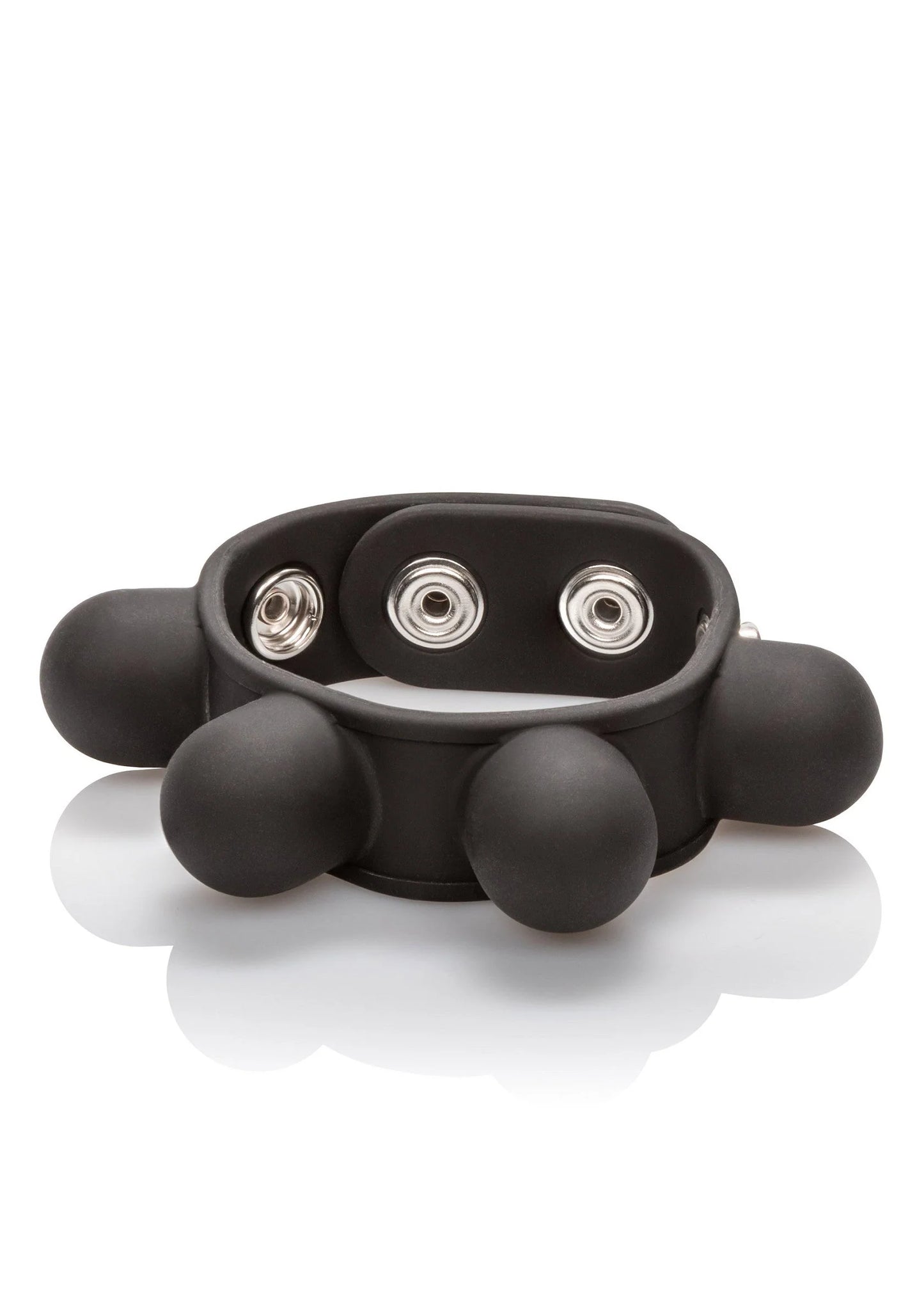 Bestel: Silicone Weighted Ball Stretcher by CalExotics - bij Happytoys: de erotische sex webshop | liever Happy dan Easy ⭐⭐⭐⭐⭐ - Default Title - 12759 - BLACK
