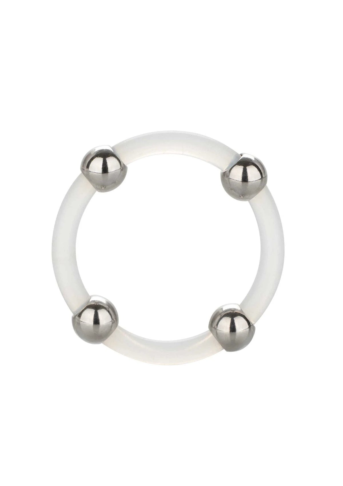 Bestel: Steel Beaded Silicone Ring L - bij Happytoys: de erotische sex webshop | liever Happy dan Easy ⭐⭐⭐⭐⭐ - Default Title - 12765 - CLEAR