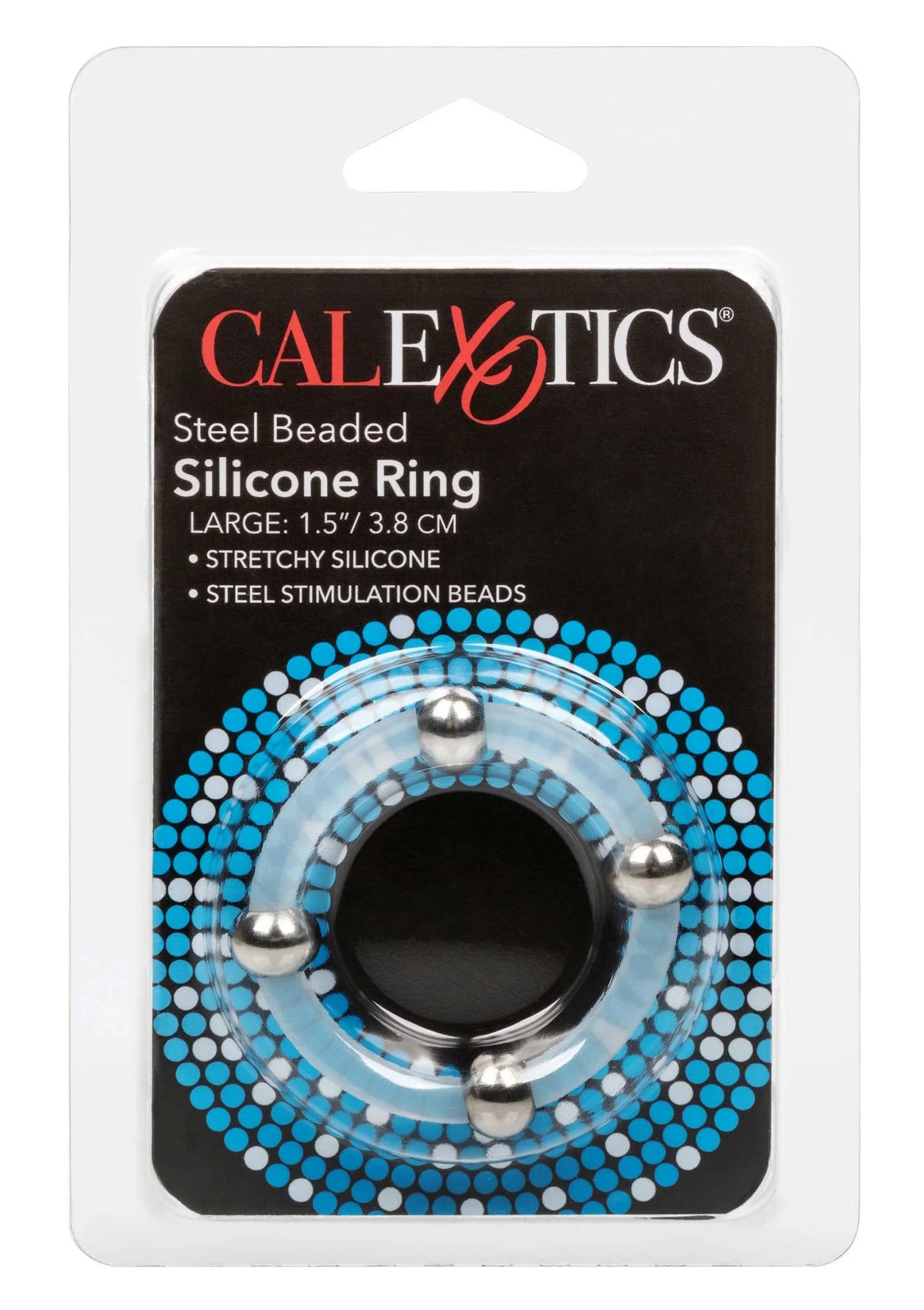 Bestel: Steel Beaded Silicone Ring L - bij Happytoys: de erotische sex webshop | liever Happy dan Easy ⭐⭐⭐⭐⭐
