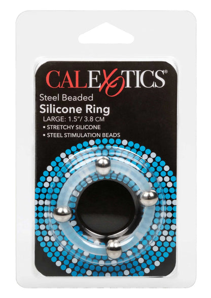 Bestel: Steel Beaded Silicone Ring L - bij Happytoys: de erotische sex webshop | liever Happy dan Easy ⭐⭐⭐⭐⭐