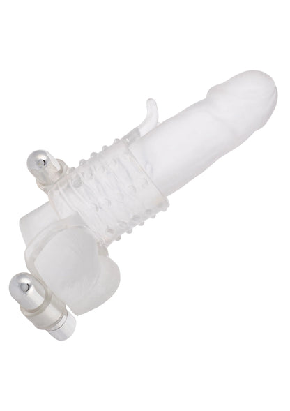 Transparant koppel-enhancer opzetstuk met scharnier en zilveren aansluitpunten, CalExotics