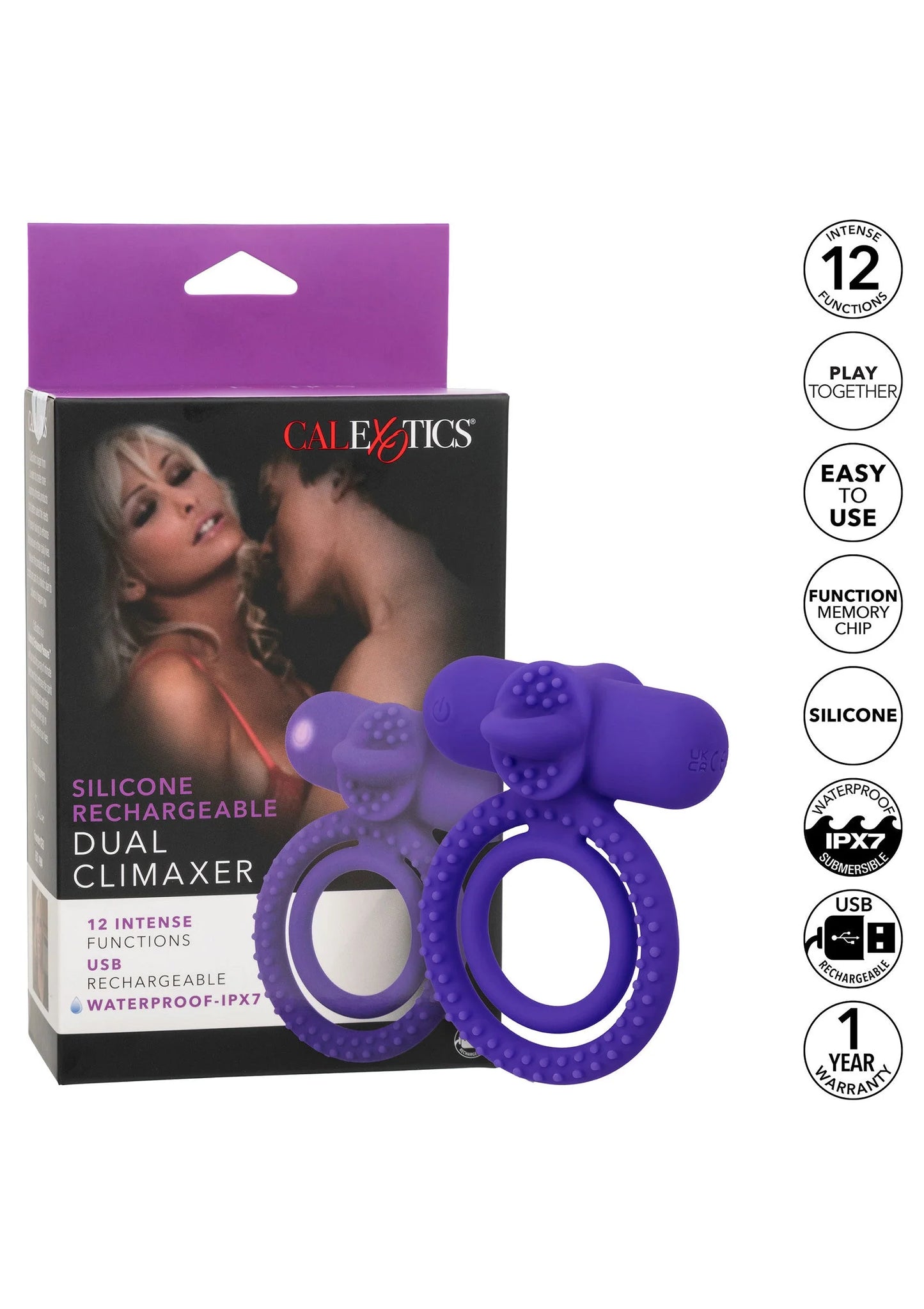 Beste vandaag nog: Rechargeable Dual Climaxer by CalExotics - bij Happytoys Sexshop: Toys for Feeling Happy & Easy 😊