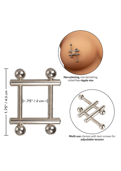 Beste vandaag nog: Crossbar Nipple Vices by CalExotics - bij Happytoys
