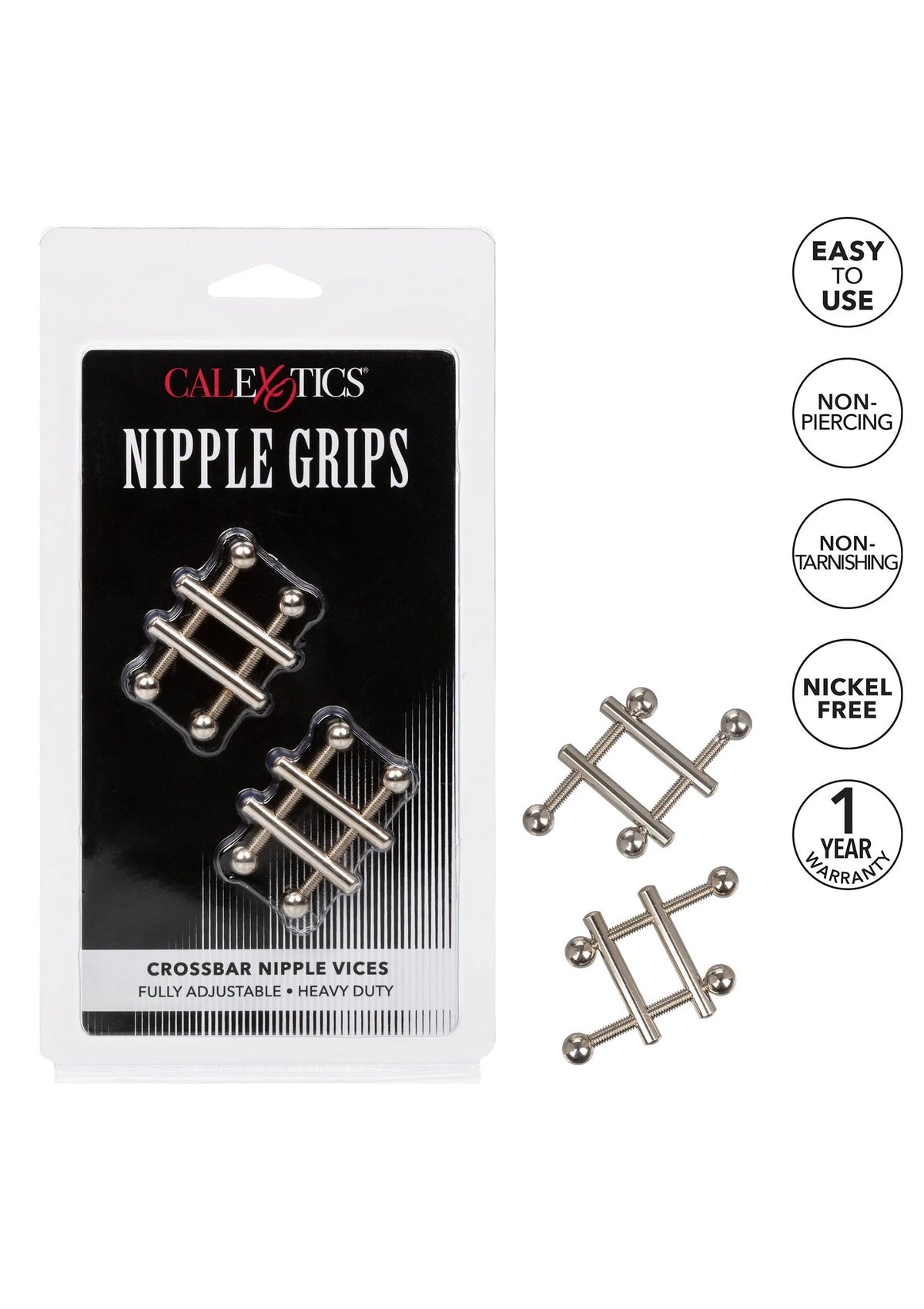 Beste vandaag nog: Crossbar Nipple Vices by CalExotics - bij Happytoys