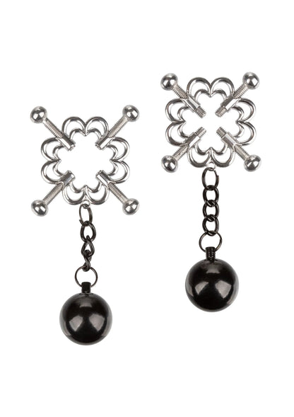 Beste vandaag nog: 4 - Point Weighted Nipple Press by CalExotics - bij Happytoys - Default Title - 12916 - SILVER
