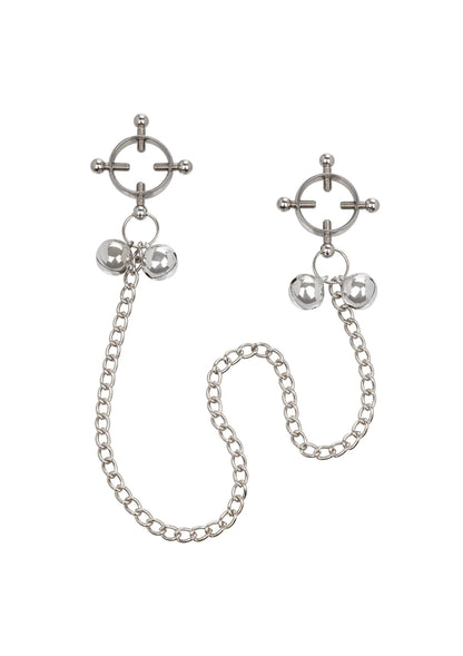 Beste vandaag nog: 4 Point Nipple Press With Bells by CalExotics - bij Happytoys - Default Title - 12918 - METAL