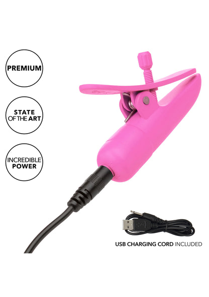 CalExotics tepelklemmen, roze klem met USB-oplaadkabel