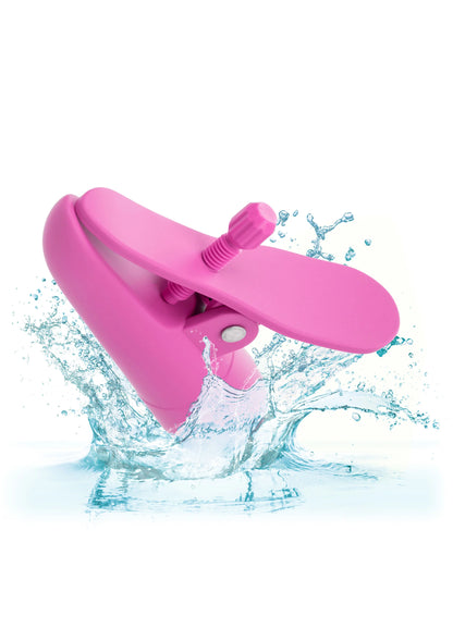 CalExotics tepelklemmen, roze klem met spatten water