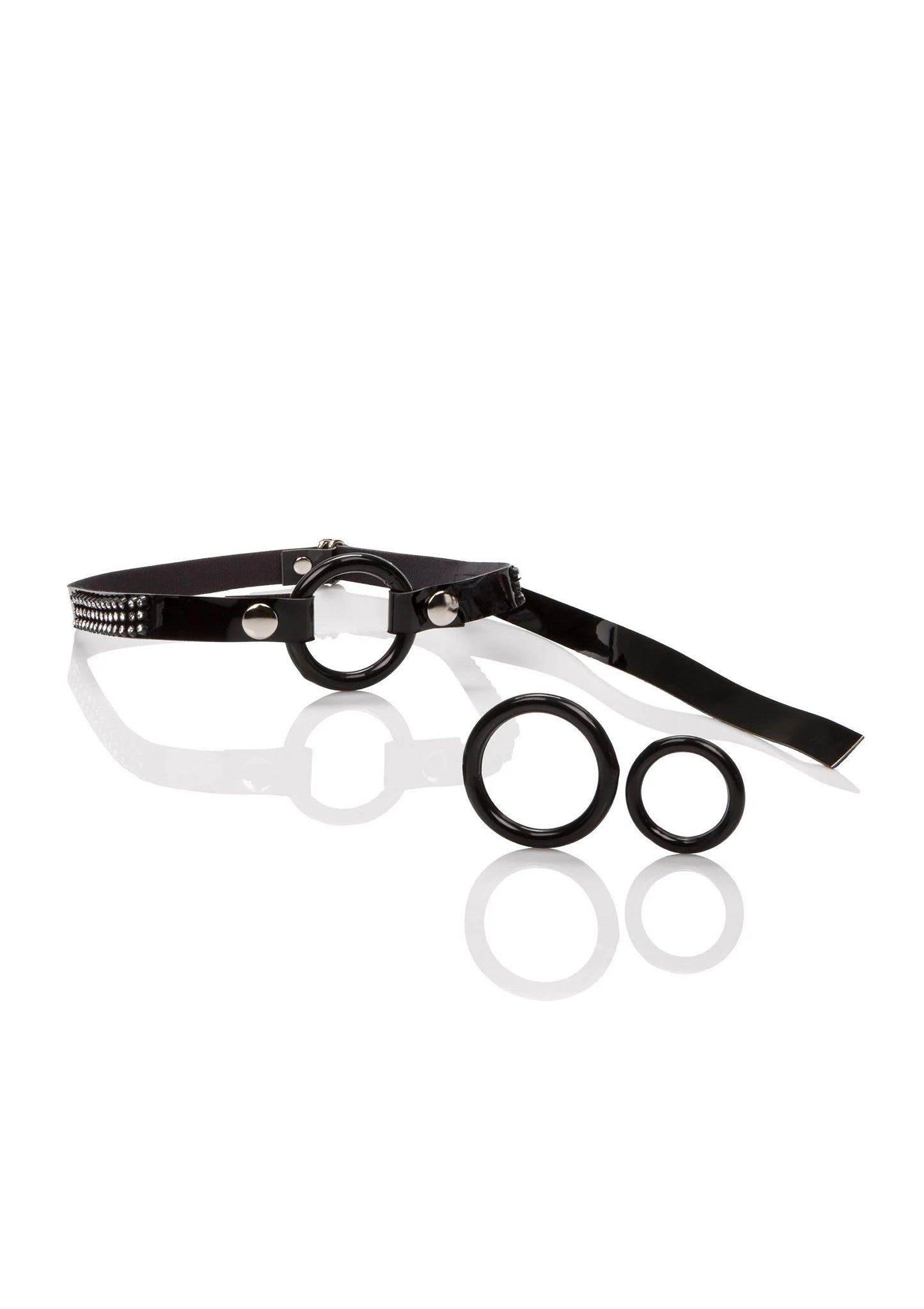 Beste vandaag nog: Bound By Diamonds Open Ring Gag by CalExotics - bij Happytoys - Default Title - 12960 - BLACK