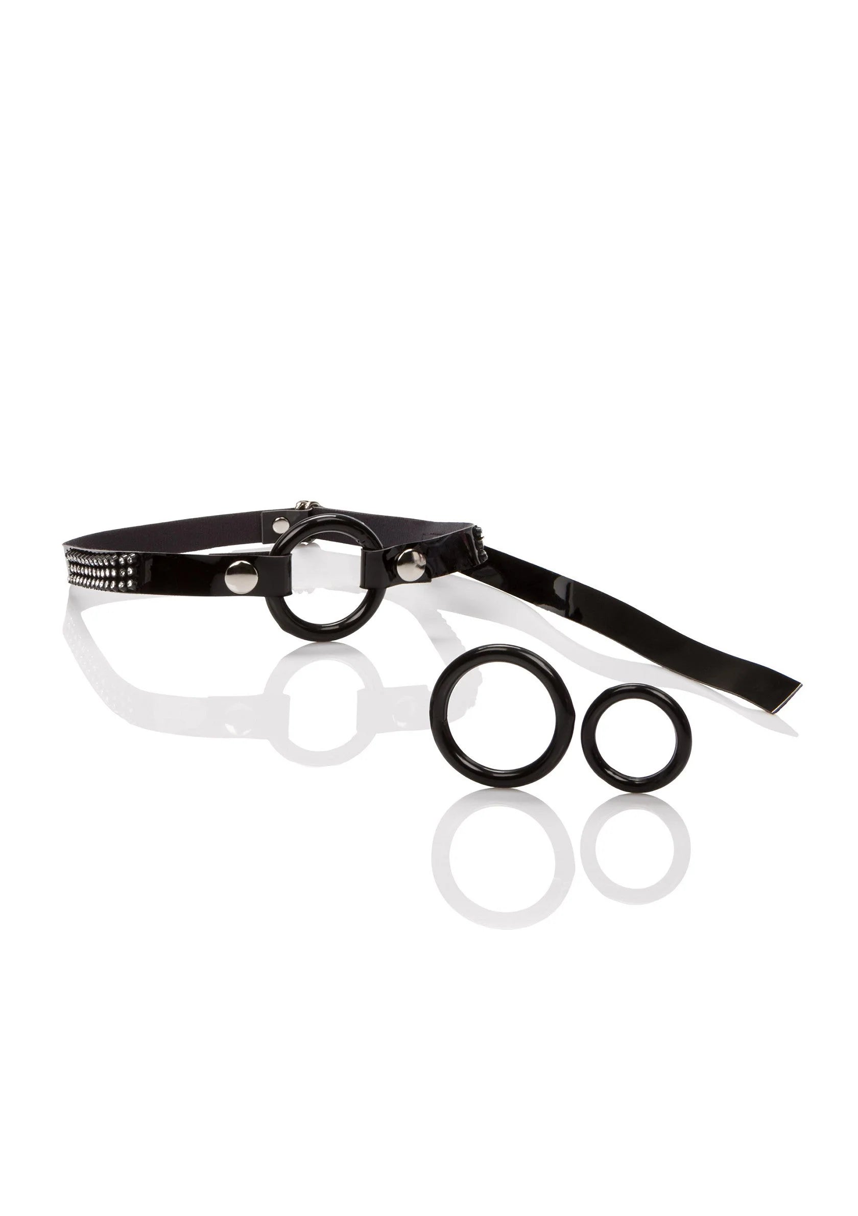 Beste vandaag nog: Bound By Diamonds Open Ring Gag by CalExotics - bij Happytoys - Default Title - 12960 - BLACK