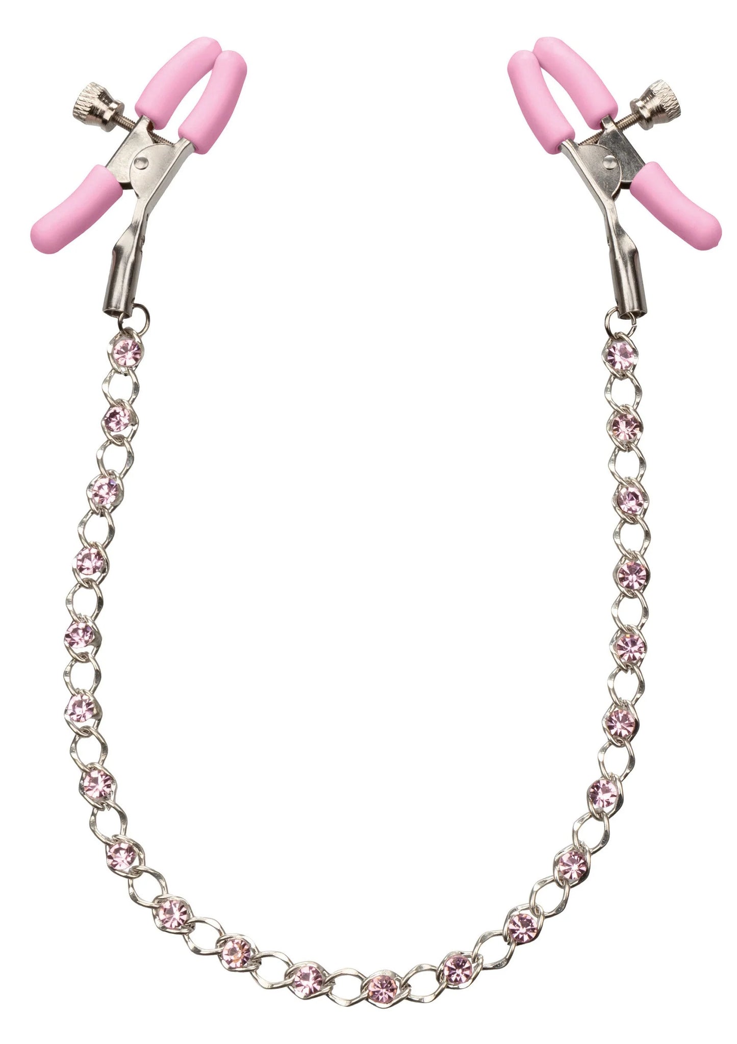 Beste vandaag nog: Crystal Chain Nipple Clamps by CalExotics - bij Happytoys Sexshop: Toys for Feeling Happy & Easy 😊 - Default Title - 12969 - PINK