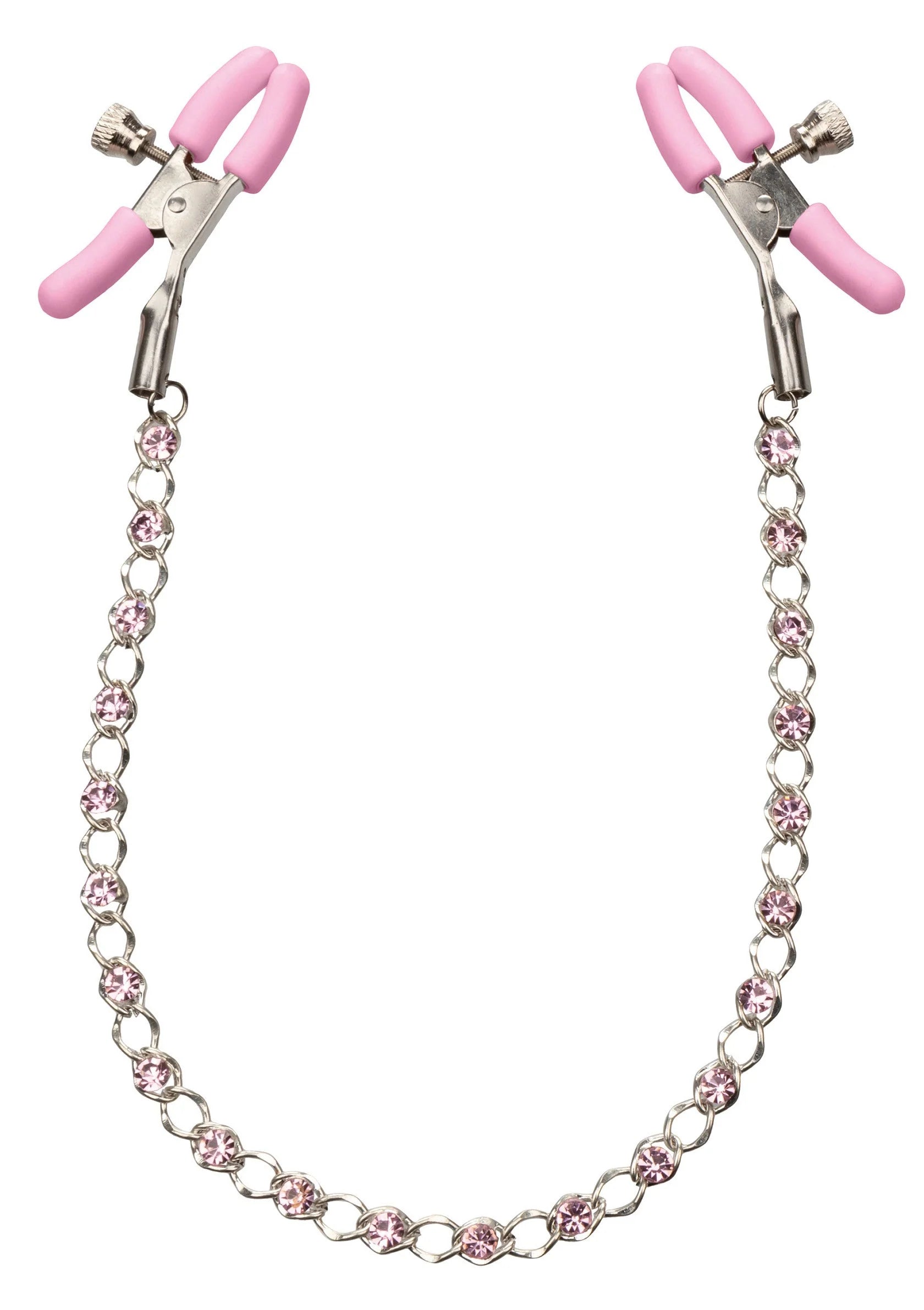 Beste vandaag nog: Crystal Chain Nipple Clamps by CalExotics - bij Happytoys Sexshop: Toys for Feeling Happy & Easy 😊 - Default Title - 12969 - PINK
