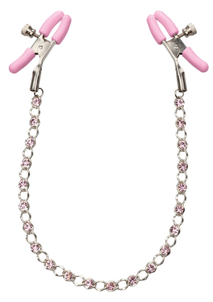 Beste vandaag nog: Crystal Chain Nipple Clamps by CalExotics - bij Happytoys Sexshop: Toys for Feeling Happy & Easy 😊 - Default Title - 12969 - PINK