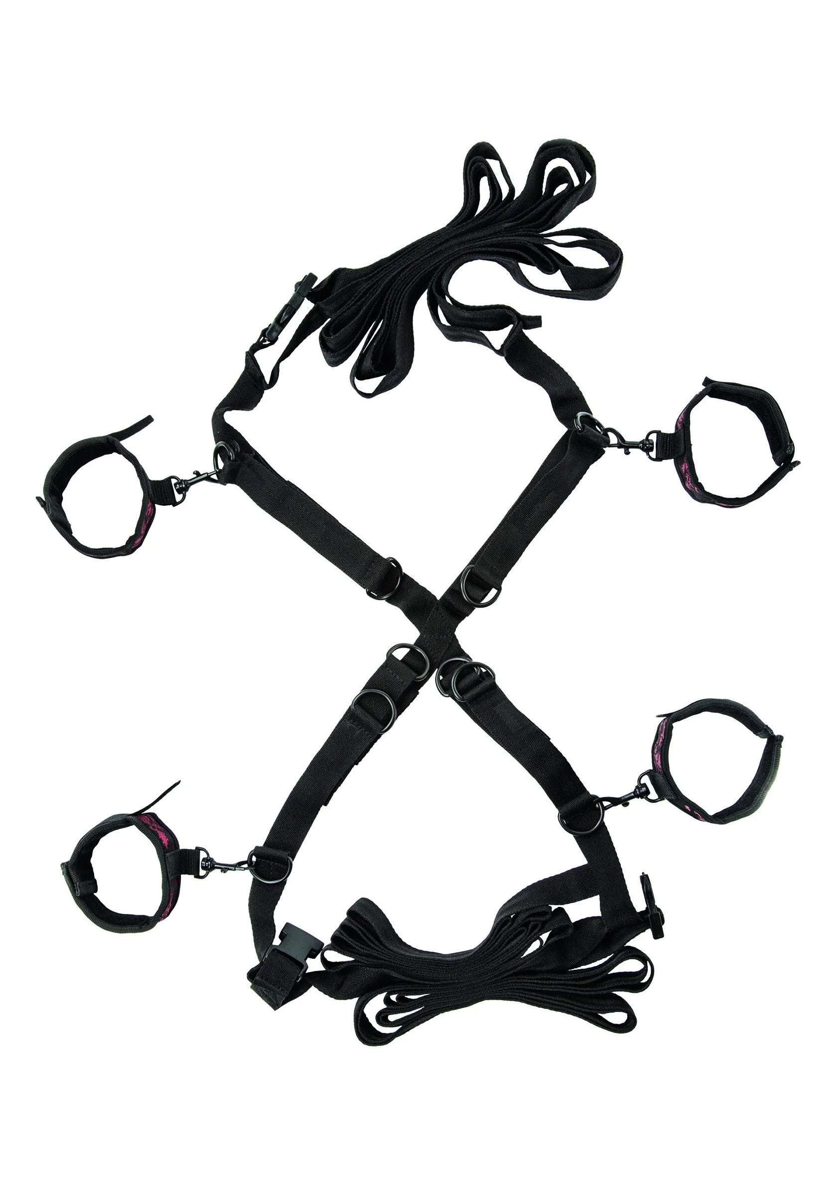 Beste vandaag nog: Scandal Over the Bed Cross by CalExotics - bij Happytoys - Default Title - 13021 - BLACK