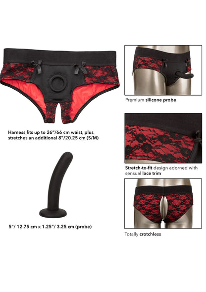 Beste vandaag nog: Scandal Crotchless Pegging Panty Set S/M by CalExotics - bij Happytoys