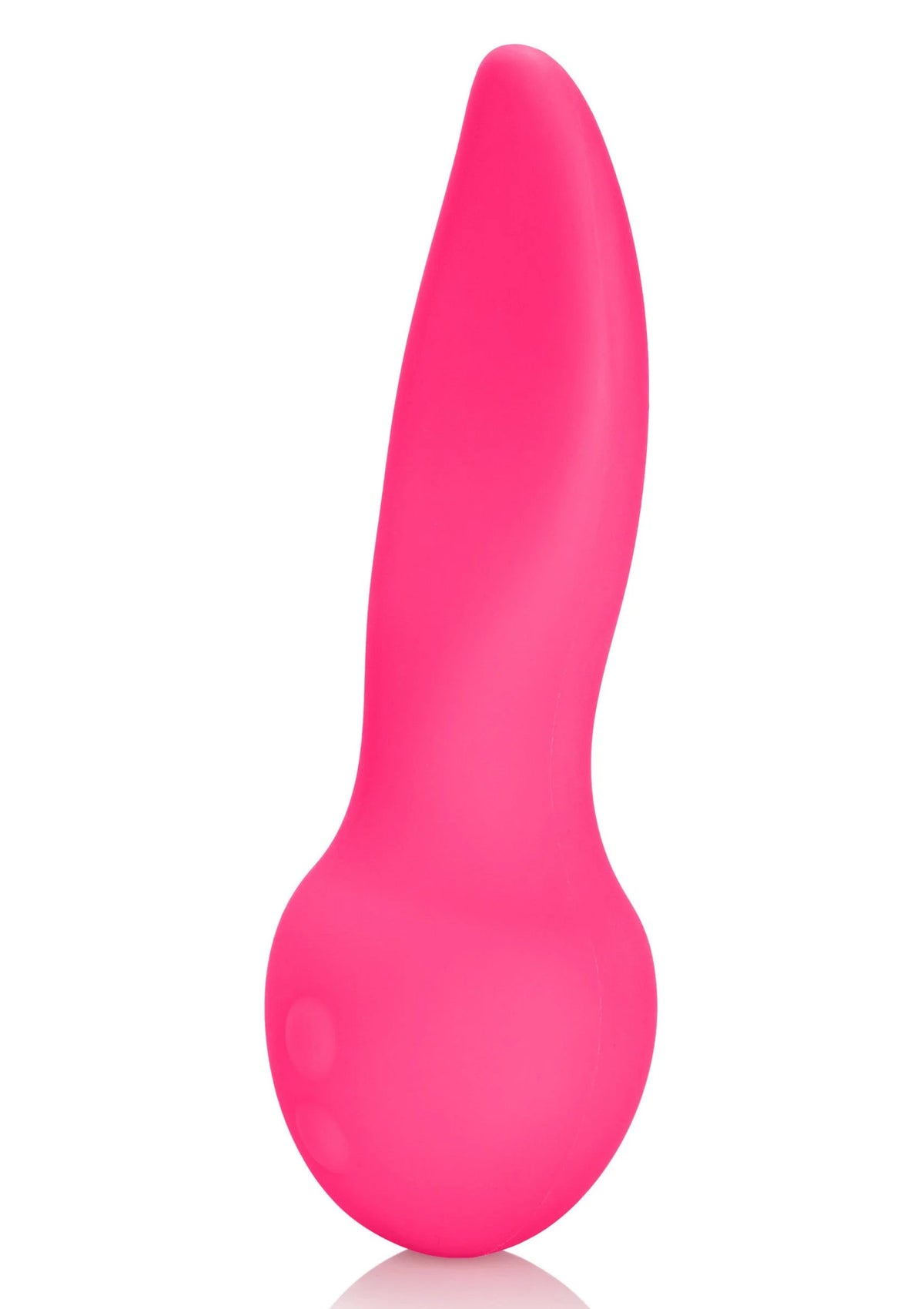 Roze siliconen kegelvormige plug met afgeronde basis en glad oppervlak