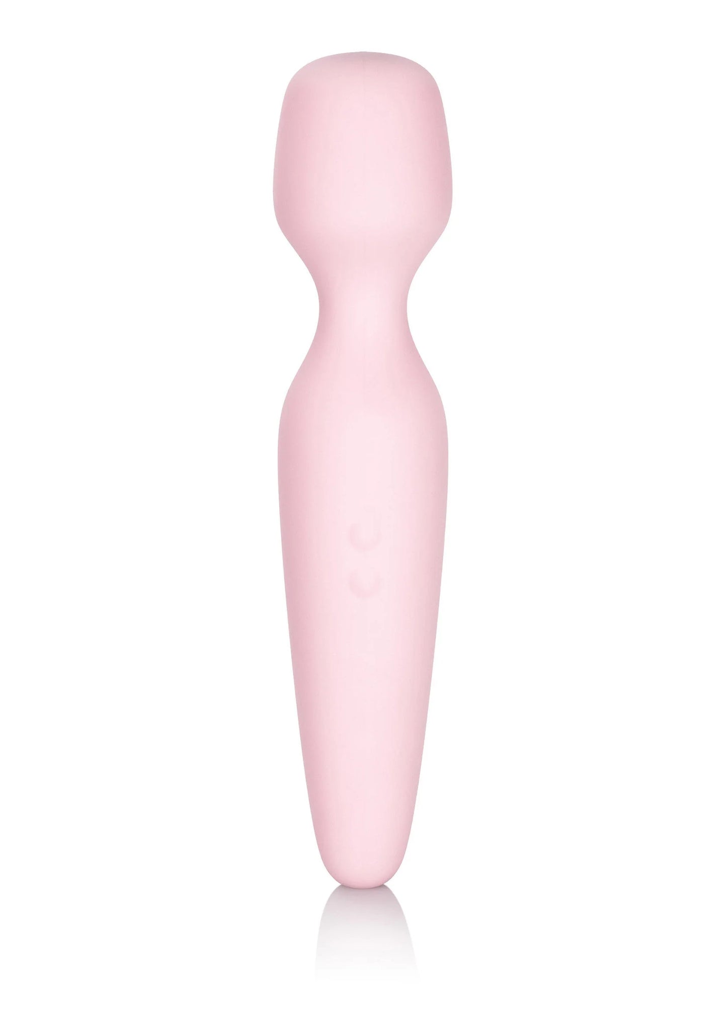 Roze wandvibrator met gladde siliconen hoes en ronde bovenkant