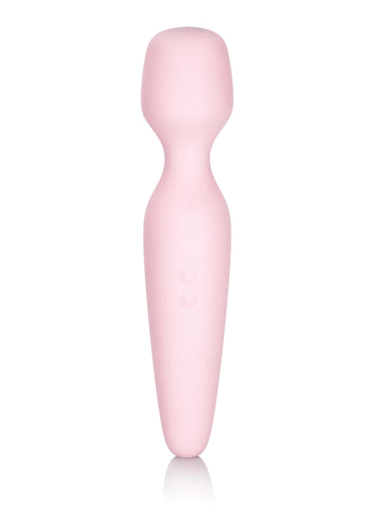 Roze wandvibrator met gladde siliconen hoes en ronde bovenkant