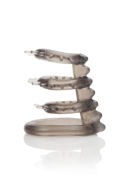 Bestel: Dr. Joel Kaplan Support Master Triple Ticklers Cockring by CalExotics - bij Happytoys: de erotische sex webshop | liever Happy dan Easy ⭐⭐⭐⭐⭐