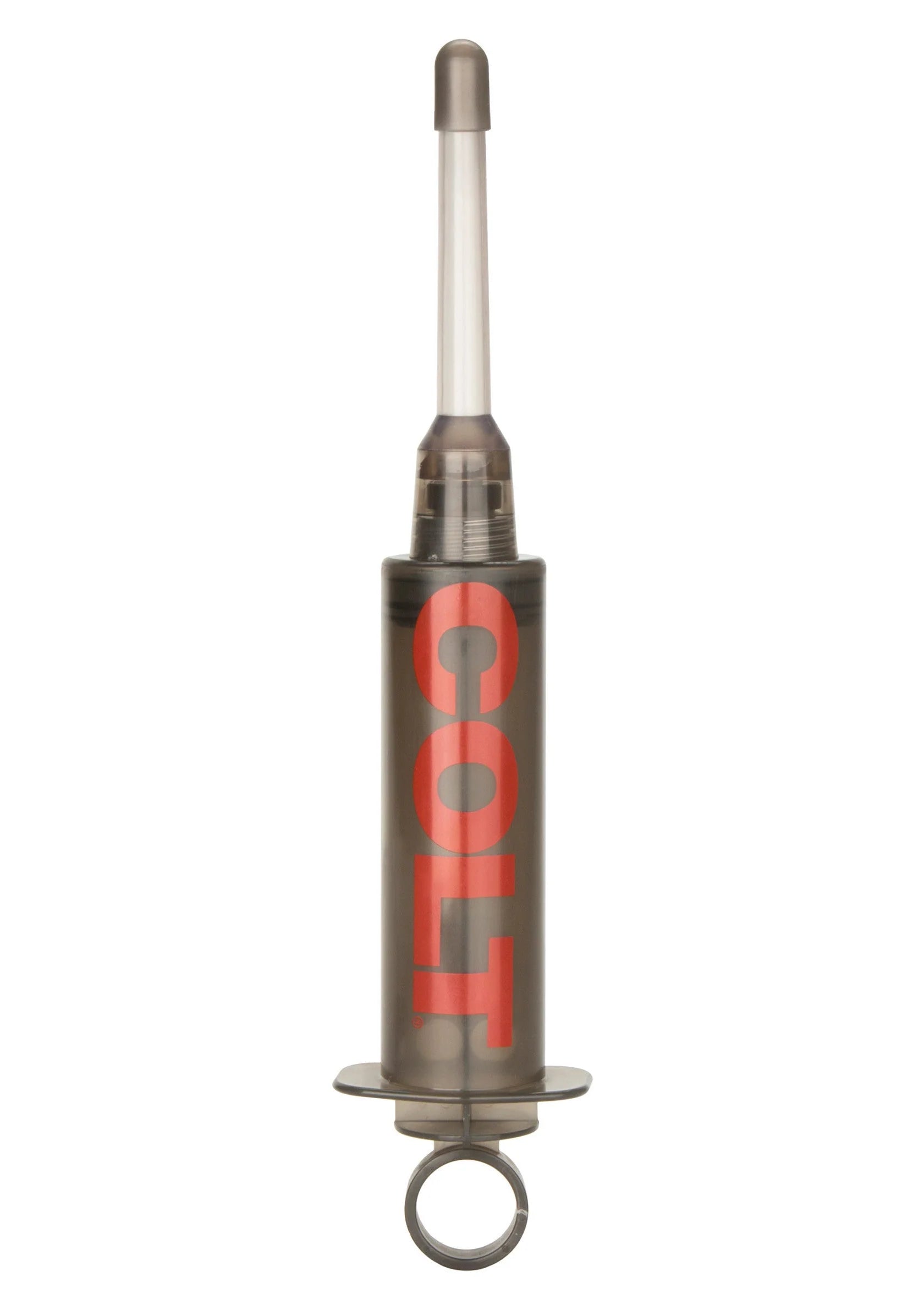 Metalen CalExotics COLT Master Cleanser injectiespuitje met ringbeugel onderaan